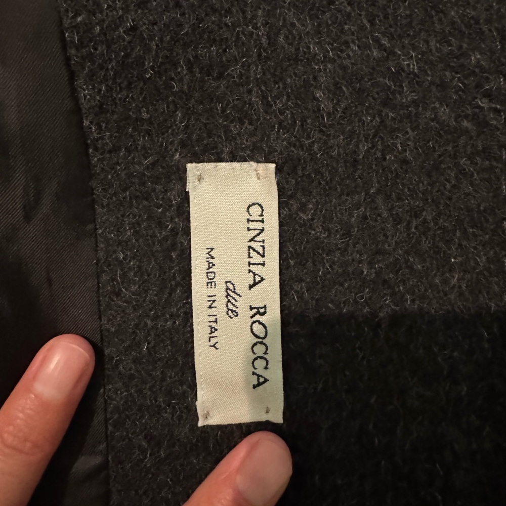 Women's cashmere Cinzia Rocca gray pea coat size 40 Italian